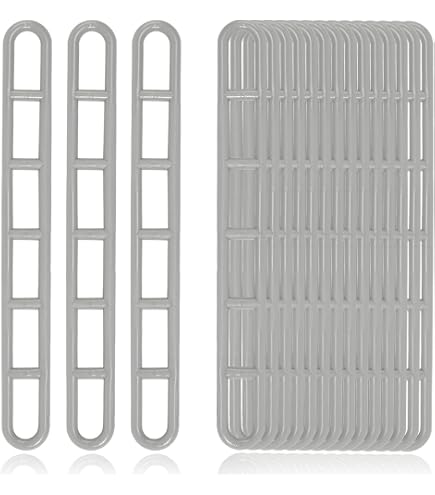 Norskskin 5 Occhielli Da Parete In Plastica Per Roulotte E Camper, Apertura 8 Mm, Bianco - 2