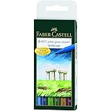 Faber-Castell Pitt Artist Landscape Color Pen Set - Pack of 6