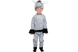 HENBRANDT Toddler’s Grey Donkey Costume Xmas Nativity Play World Book Day Fancy Dress Outfit for Kids Toddler Size Ages 3-12 Christmas Fancy Dress for Girls and Boys