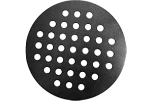 Quantfire 7.5" Cast Iron Bottom Fire Grate, BBQ High Heat Charcoal Plate for Kamado Joe Junior Fire Grate Grill Charcoal Replacement Accessories