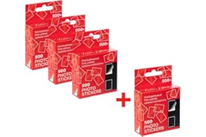 VICTORIA COLLECTION Säurefreie Fotokleber Doppelseitig & Selbstklebend zum Fotos Einkleben - 4x500 Beidseitige Foto Klebepads mit Leicht zu Bedienendem Spender | Fotosticker Geeignet für jedes Fotoalbum