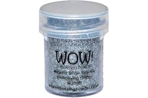 Wow! Glitter Embossing Powder 15ml - Metallic Silver Sparkle
