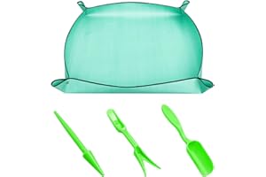 ZBHDEYG Mata do przesadzania roślin, 3-częściowy zestaw narzędzi do siewu, mata do prac ogrodowych, mata do doniczek, mata do sadzenia sukulentów, składana mata ogrodowa (100 x 100 cm)