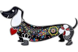 LONYOO Broches Teckel en Alliage de Zinc Broches Epingle Echarpe Lapel Bijoux Teckel Cadeau pour Femmes Filles Amoureux des Chiens