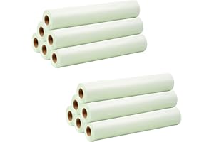 DSTOCK60-12 Rouleaux draps d'examen plastifiés verts - 50x38 cm - 132 Formats - 2 Plis - Draps d'examen premium résistants, imperméables, absorbants - Domaine médical, beauté, santé et tatouage