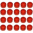 Jiayouy Guitar Effect Pedal Footswitch Toppers Foot Nail Cap Protection Cap for Guitar Effect Pedal Protection Cap 20PCS/Set (Red)