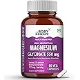 The Body Reserve Magnesium Glycinate Supplement - 60 Vegetable Capsules, 550mg Per Serving, High Absorption Chelated Form - Supports Muscle & Nerve Health, Relaxation for Men & Women