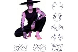 XTAGUVDM Tatuajes temporales Hunters, pegatinas de tatuajes temporales de demonios, accesorios de atrezo Resistentes al sudor y al agua para un aspecto realista Para cosplay, Halloween y maquillaje de fiesta