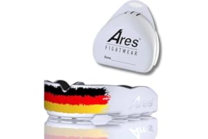‎ARES FIGHTWEAR Ares Fightwear® Slim Fit Mundschutz Boxen inkl. Aufbewahrungsbox für Kampfsport, MMA & Athleten I Maximaler Zahnschutz dank Optimaler Passform I Profi Mouthguard für Herren & Damen