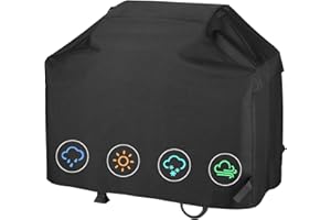 Lohofrnny Osłona na grill kulisty, 210D Oxford, wodoszczelna, odporna na rozerwanie, odporna na działanie promieni UV, osłona na grill kulisty, pokrowiec ochronny na grilla (145 x 61 x 117 cm)