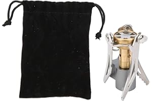 BuyWeek Kuchenka kempingowa, mini ultralekki palnik kempingowy przenośny zintegrowany piec ze stopu aluminium piecyk z plecakiem na zewnątrz kemping piknik wędrówki gotowanie