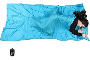 Browint Silk Sleeping Bag Liner, Silk Sleep Sack, Extra Wide 87"x43", Lightweight Travel Sheet for Hotels, More Colors for Option, Reinforced Gussets