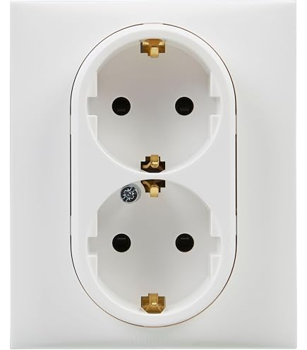 Legrand 077210 Mosaic Placca Copritasto SCHUKO Bianca | 2 Moduli Con Morsetti A Vite | 250V 16A