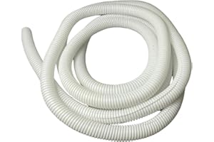 ON1SHELF White Conduit Split Plastic Flexible Cable Tidy Solution Tube Trunking 19.5mm - 2m