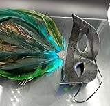 PRIMI Masquerade Kostüm Party Halloween Cosplay Maske Pfau Federn Maske - 