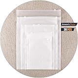 HVDHYY 20pcs Sacchetti Trasparenti Zip Borsa Viaggio Vestiti Sacchetti Nascita Bimbo Plastica Sacchetto Borsa Organizer Valig