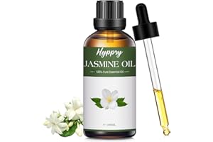 Hyppry 100ml Jasmine Essential Oil 100% Pure Natural, with Dropper - Jasmine Oil Floral Essential Oils for Diffusers for Home, Aromatherapy, Perfume, Candle Making, Skin & Hair Care