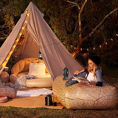 COO Mini USB Ventilator, eine hohe Qualität Tischventilator USB fan mit auch Power bank Funktion, gilt für Zuhause, Büro und Schreibtisch (Schwarz) - 7