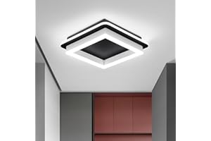 EIDISUNY LED Ceiling Light, Modern Ceiling Lamp LED, 24W Square Ceiling Lights Fixture LED for Indoor Bedroom Hallway Office Kitchen Living Room Dining Room, Cool White Light 6000K.