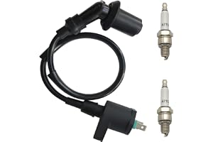 Strongthium GY6 Tändspole + 2st A7TC Tändstift Set för 50cc 110cc 125cc 150cc 4-Takt Motor, Tändningskit för Fiddy Pitbike Di
