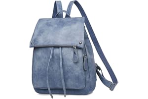 Everfunny Women Backpack Waterproof Anti-theft Lightweight PU Fashion Leather Nylon School Shoulder Bag Travel Cute Backpack Girls Ladies