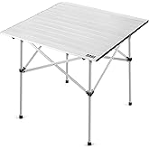 Haegs Kamp Masası, G&uuml;&ccedil;lendirilmiş Al&uuml;minyum Katlanabilir Outdoor Masa, Piknik Masası, Menteşeli Sistem, Dayanıklı Sağlam G&ouml;vd