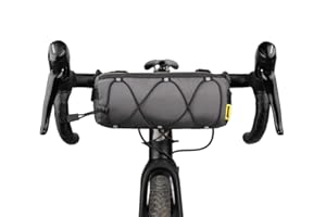 Rhinowalk, Borsa da manubrio a rullo per bicicletta, con tracolla, un accessorio da ciclismo professionale per bici da strada, da città e mountain bike, grigio