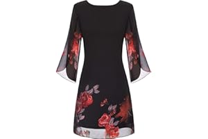 GRACE KARIN Women Loose Chiffon Dress Elegant Wedding Guest Dress for Party Dresses Women Casual Summer