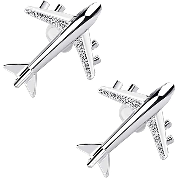 Gemelli Uomo Aereo Punk Gemelli Aereo Punk Rock Per Uomo - Bottoni Da Smoking In Acciaio, Design Jet Antico Gemelli Testimoni Nozze