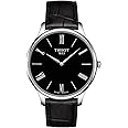 Tissot mens Tissot Tradition 5.5 316L stainless steel case Quartz Watch, Black, Leather, 18 (T0634091605800), Black, Quartz Movement