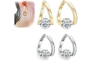 LUWOMENRE Boucles d'oreilles Halolux Lymphvity Germanium,Boucles d'oreilles Lymphvity Magnetherapy Germanium pour la perte de poids, Boucles d'oreilles de drainage lymphatique (Mèche+Or