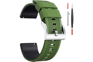 HEMSUT H Hemsut Silicone Watch Bands, 18mm 20mm 22mm Quick Release Rubber Watch Strap for Men Women Soft Replacement, 10 Colors for Choose