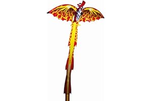 GÜNTHER FLUGSPIELE Paul Günther 1136 - Cerf-volant 3D pour enfants, cerf-volant aux couleurs vives, voile en polyester de haute qualité, avec poignée d'enroulement et cordelette, dimensions env. 102 x 320 cm