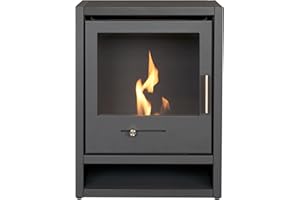 BIO ETHANOL FIRES ÖKO OKO S1 Bio Ethanol Stove in Charcoal Grey