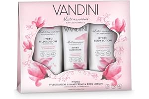 VANDINI Hydro Set de regalo para mujer con loción corporal y gel de ducha - Para pieles normlales a secas - Kit de belleza para el cuerpo