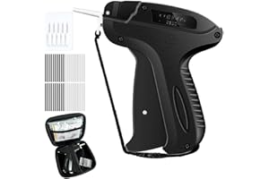 LNKEY Stitchy Quick Clothing Fixer, Mini Stitch Gun for Clothes, Clothing Stitch Tagging Gun with Case,Stitchy Tool with 6 Needles,1500 Black & 1500 White 5mm Micro Fasteners
