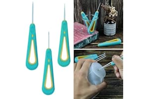 Hehglng 3 Pcs Green Round Hole Cone Hand Drills Punch Needle Candles Wick Tools for DIY Silicone Mould Making Punch Candle Making