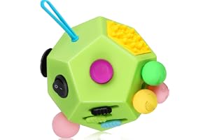 VCOSTORE Fidget Toys Cube 12 Sidor - Anti Stress Leksak Ångest Artsylabs Kub Leksak Original För Vuxna,Barn - ADD,ASD,ADHD