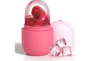 POP MODERN.C Ice Roller Visage, Glace Visage, Ice Face Roller élimine Les Ridules, Rétrécit Les Pores, Réduit Les Poches, éclaircit et Raffermit la Peau, Convient aux Yeux, au Visage et au Cou-Mini (Rose)