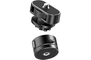 ULANZI SELECT Ulanzi Go Quick II a 1/4" adaptador de rosca de 1/4" Go Quick II Base + 1/4" tornillo Quick Release Cover Compatible con Go Quick II Selfie Stick/Tripod/Monopod/Cámara compacta/Teléfono móvil/luz de
