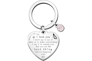 SMARGO Valentine Day Gifts Keyring for Women When I Tell You I Love You Keychain Anniversary Wedding Gifts Keyring for Wife Girlfriend Her Couple Keyring Birthday Gift
