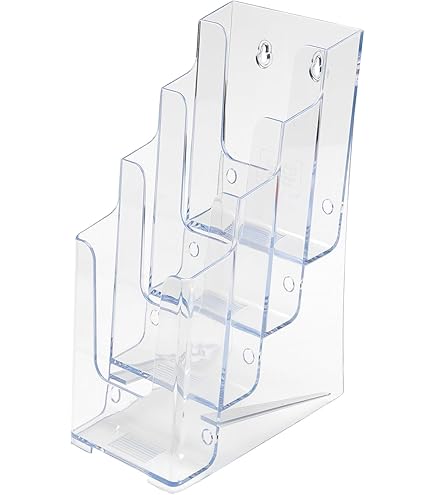 Taymar Présentoir à Brochures 4 étages Format Portrait A4 - 4C230X - Maison