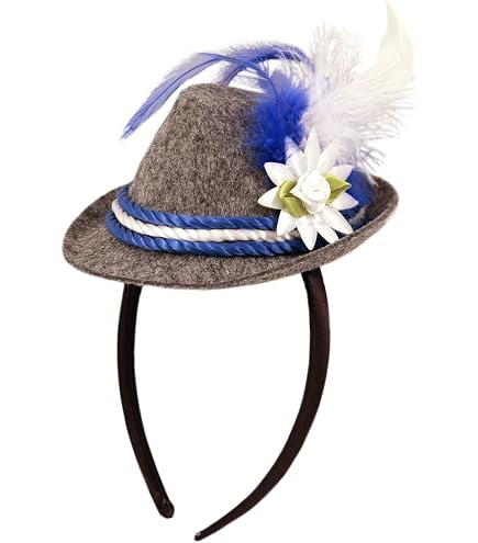 Cerchietto Oktoberfest Per Donna Con Stella Alpina E Strass - Accessorio Dirndl Per Wiesn