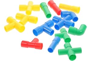 TOYANDONA Pipe Building Blocks, Plastic Pipe Construction Toys Bricks Pipe Toys Early Educational Toys for kid to be creative- Assorted Color