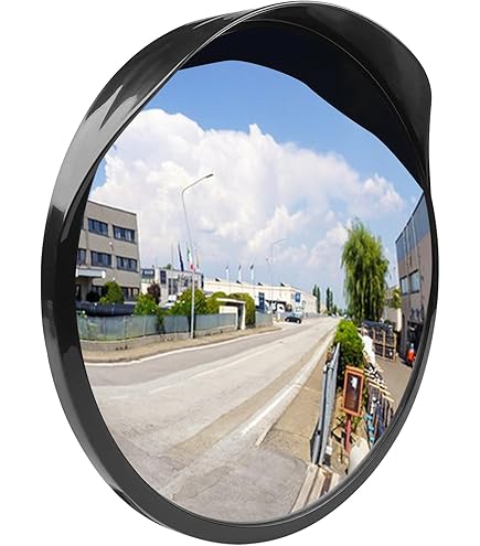 Dode hoekspiegel voor buiten, 11,8 inch gebogen verkeersspiegel voor