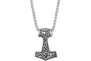 OIDEA Collana Catena con Pendente Ciondolo Martello di Thor in Acciaio Inox Uomo,Colore a Scelta