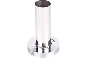 Fuworance - Tubo de escape (4,5 pulgadas, DB Killer, redondo, punta de silenciador, de acero inoxidable, eliminador de ruido de sonido, para coche, silenciador, silenciador, color plateado