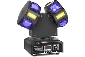 ‎LITTLEBOYNY Discolicht Partylicht, Moving Head,LED RGB Licht DJ Projektor Musikgesteuert DJ Disco Lichter, DMX Effektstrahler,Für KTV Familientreffen Hochzeit Geburtstag Halloween (T08)