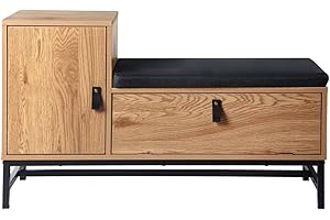 Calicosy Banc à Chaussures Avec 2 Rangement L100 cm - Jill