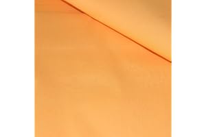 Pingianer Tissu 100 % coton uni uni pour enfant au mètre pour la couture, l’artisanat, Coton, Orange, 100x160cm (9,99€/m)